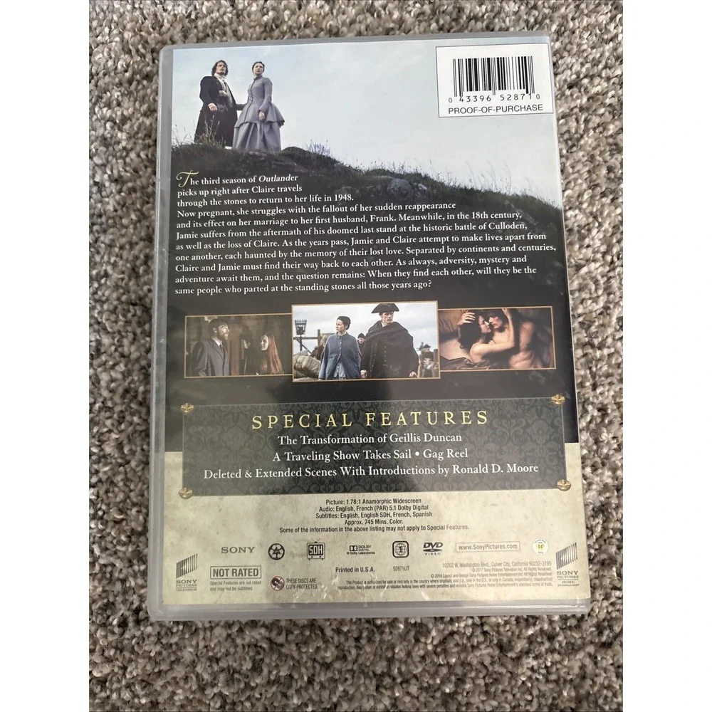 Outlander: Season Three DVD, 2017 Set - Picture 2 of 2